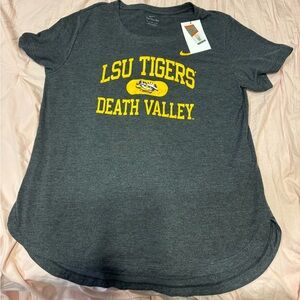 Nike Charcoal Gray LSU Tigers Death Valley Tee with Yellow Logo